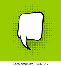 comic speech bubble background blank template. vector illustration in pop art style on green background.