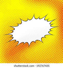 Comic speech bubble background pop-art style. Vector illustration