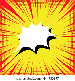 Comic speech bubble background pop-art style. Vector illustration