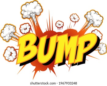 Comic speech bubble with bump text illustration