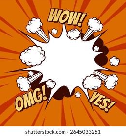 consultado em 15 de dezembro de 2012 "comic speech bubble cartoon lightning blast explode" . Ilustração de vetor.