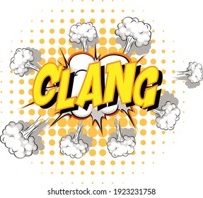 Comic-Sprachblase mit Klang-Textgrafik