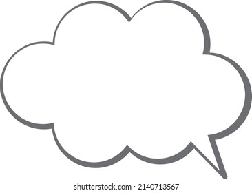 Comic speech bubble. Cloud shape text message