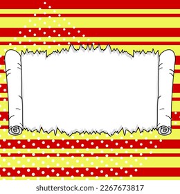 Comic Speech Bubble With Copy Space And Colorful Doodles. Design Of Empty Template In Explosion Framework Representing Social Media Messaging And Connecting.
