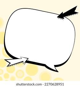 Comic Speech Bubble With Copy Space And Colorful Doodles. Design Of Empty Template In Explosion Framework Representing Social Media Messaging And Connecting.