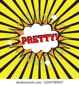 Comic Speech Bubble With Copy Space And Colorful Doodles. Design Of Empty Template In Explosion Framework Representing Social Media Messaging And Connecting.
