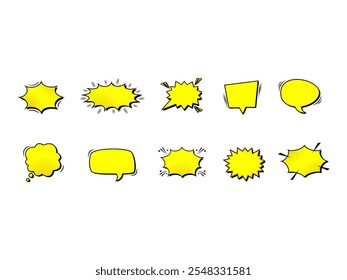 Comic Speech Bubble Element Set