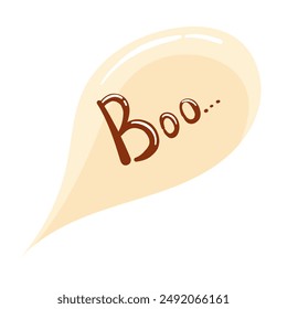 Comic speech bubble with expression text boo. Vector bright dynamic cartoon illustration in retro pop art style isolated.