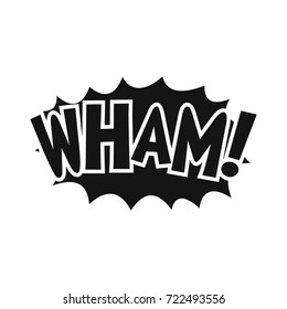 Comic Speech Bubble Expression Text Wham Stock Vector (Royalty Free ...