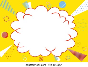 comic speech bubble and Geometric pattern effect line