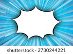 Comic speech bubble with halftone shadow, pop art style.