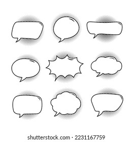 Comic speech bubble, hand draw style