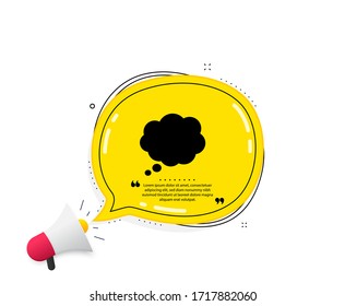 Comic Speech bubble icon. Quote speech bubble. Chat sign. Communication or Comment symbol. Quotation marks. Classic comic message icon. Vector