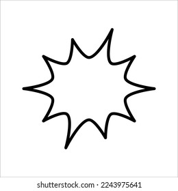 Comic Speech Bubble icon. Vector Illustration for Comics Book on white background