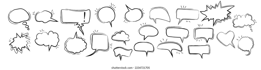 Bóveda de historietas aislada pegatina vectorial de icono. Iconos de la etiqueta de la burbuja de caricaturas en blanco. Diseño de objetos de burbuja de nube para texto, pensamiento, conversación, mensaje, diálogo. Cuadro de texto vacío con burbujas