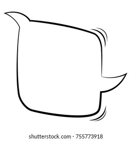 Comic speech bubble isolated on white background, Vector illustration