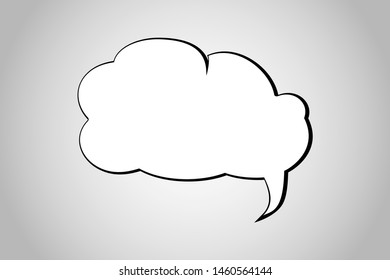 Comic speech bubble isolated sticker vector icon. Empty cartoon bubble speech tag icons. Cloud bubble speech design for text, thought, talk, message, dialogue. Balloon bubble empty speech textbox