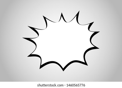 Comic speech bubble isolated sticker vector icon. Empty cartoon bubble speech tag icons. Cloud bubble speech design for text, thought, talk, message, dialogue. Balloon bubble empty speech textbox