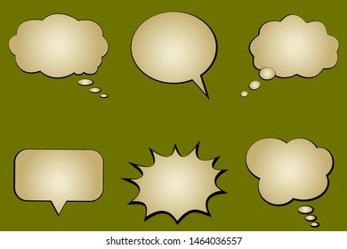 Comic speech bubble isolated sticker vector icon set. Cartoon bubble speech tag icons collection. Cloud bubble speech design for text, talk, message, dialogue. Balloon bubble speech textbox banner
