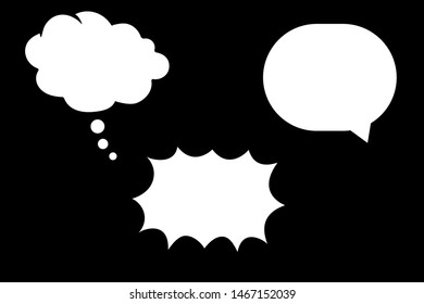 Comic speech bubble isolated sticker vector icon set. Cartoon bubble speech tag icons collection. Cloud bubble speech design for text, talk, message, dialogue. Balloon bubble speech textbox banner