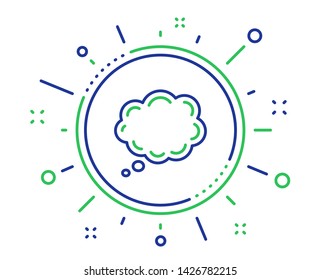 Comic Speech bubble line icon. Chat sign. Communication or Comment symbol. Quality design elements. Technology comic message button. Editable stroke. Vector