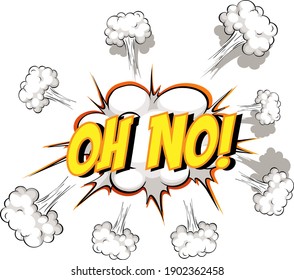 Comic speech bubble with oh no text illustration