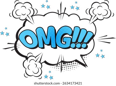 Comic speech bubble OMG!. Omg pop art comic book text speech bubble