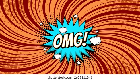
Comic speech bubble with omg text