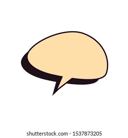 comic speech bubble on white background vector illustration