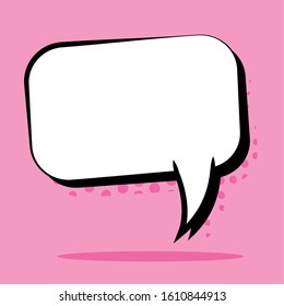 Comic speech bubble over a halftone background. Pop art - Vector illustration design