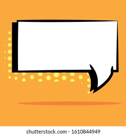 Comic speech bubble over a halftone background. Pop art - Vector illustration design