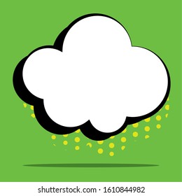 Comic speech bubble over a halftone background. Pop art - Vector illustration design