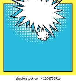 Comic speech bubble. Pop art vector illustration
