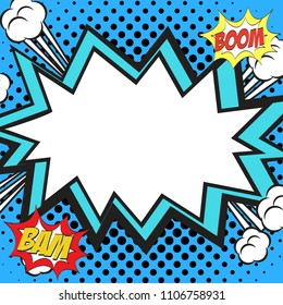 Comic speech bubble. Pop art vector illustration

