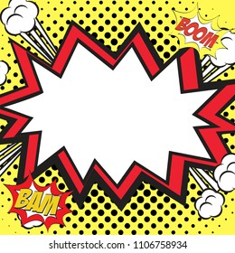 Comic speech bubble. Pop art vector illustration
