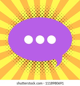 Comic speech bubble. Pop art vector illustration