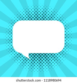 Comic speech bubble. Pop art vector illustration