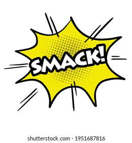 Comic Speech Bubble Pop Art Hand Drawn Smack Emotion Vector Design