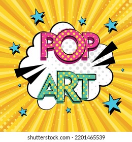 Burbuja del discurso cómico con expresión de arte pop efecto semitono cómic Vector