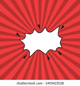 Comic speech bubble. Retro background in pop style. Vector illustration in flat design