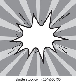 Comic speech bubble. Retro background in pop style.