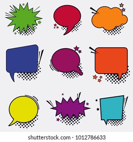 Comic Speech Bubble Set