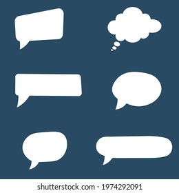 Comic Speech Bubble set. Collections of Cartoon Speech Bubbles