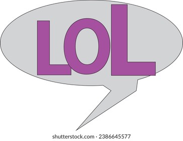 Comic speech bubble set with text- LOL
