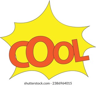 Comic speech bubble set with text- COOL