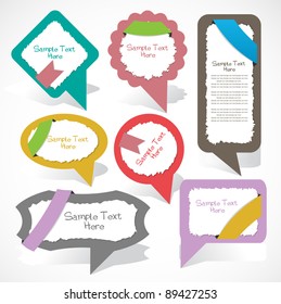 comic speech bubble set for your text vector