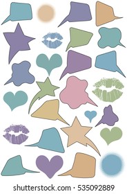  Comic speech bubble set.Comic book elements with speech bubbles.