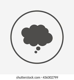 Comic Speech Bubble Sign Icon. Chat Think Symbol. Vector