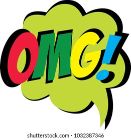 comic speech bubble speak omg vector