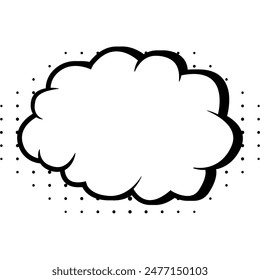 Comic Speech Bubble. Talk Bubble. Cloud Speech Bubble Icon